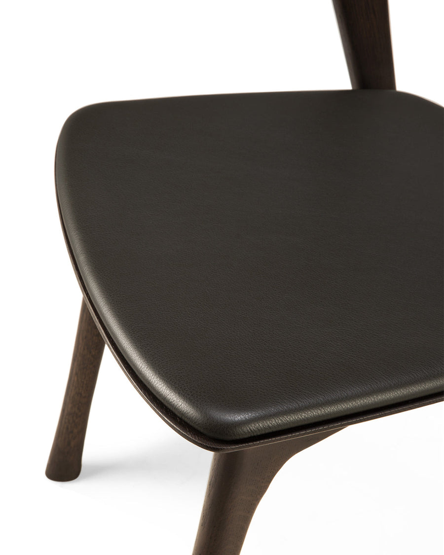 Bok Dining Chair - Brown Oak with Leather