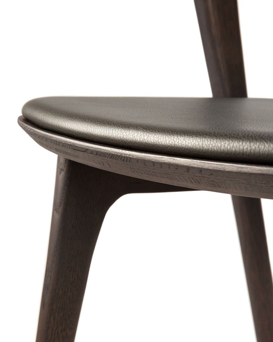 Bok Dining Chair - Brown Oak with Leather
