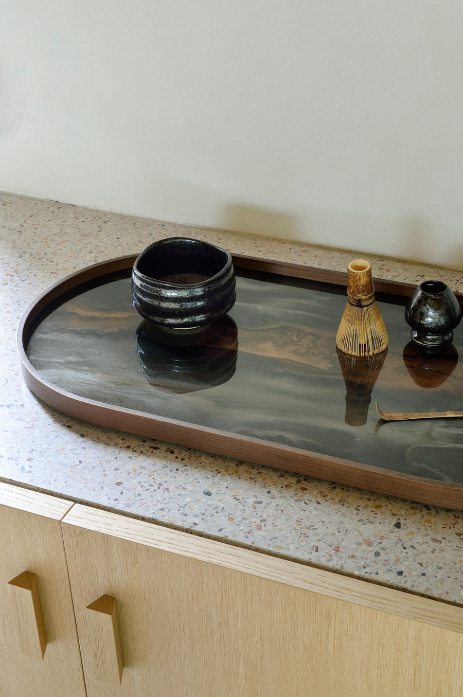 Bronze Organic Glass Tray - Oblong / Medium
