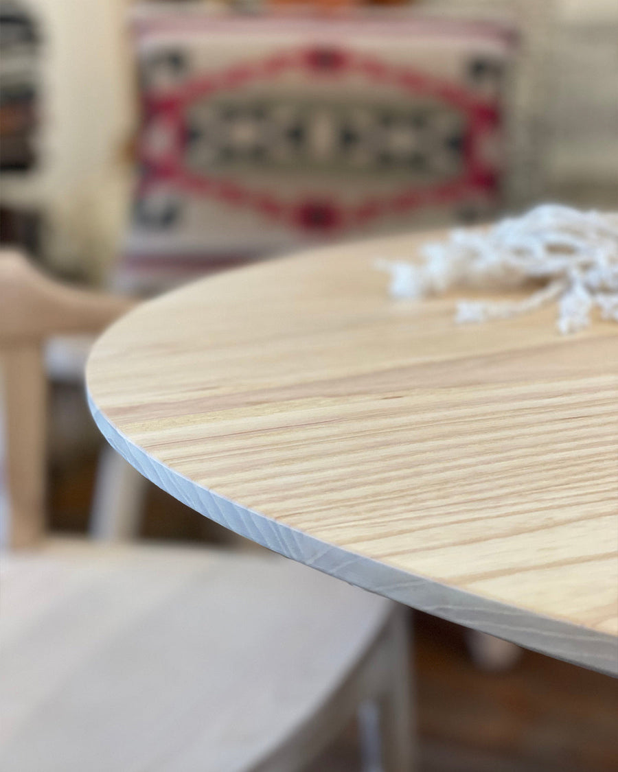 Disco Round Dining Table - White Ash