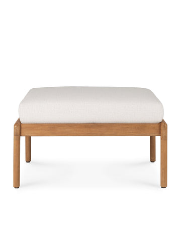 Jack Outdoor Footstool - Teak with Off White