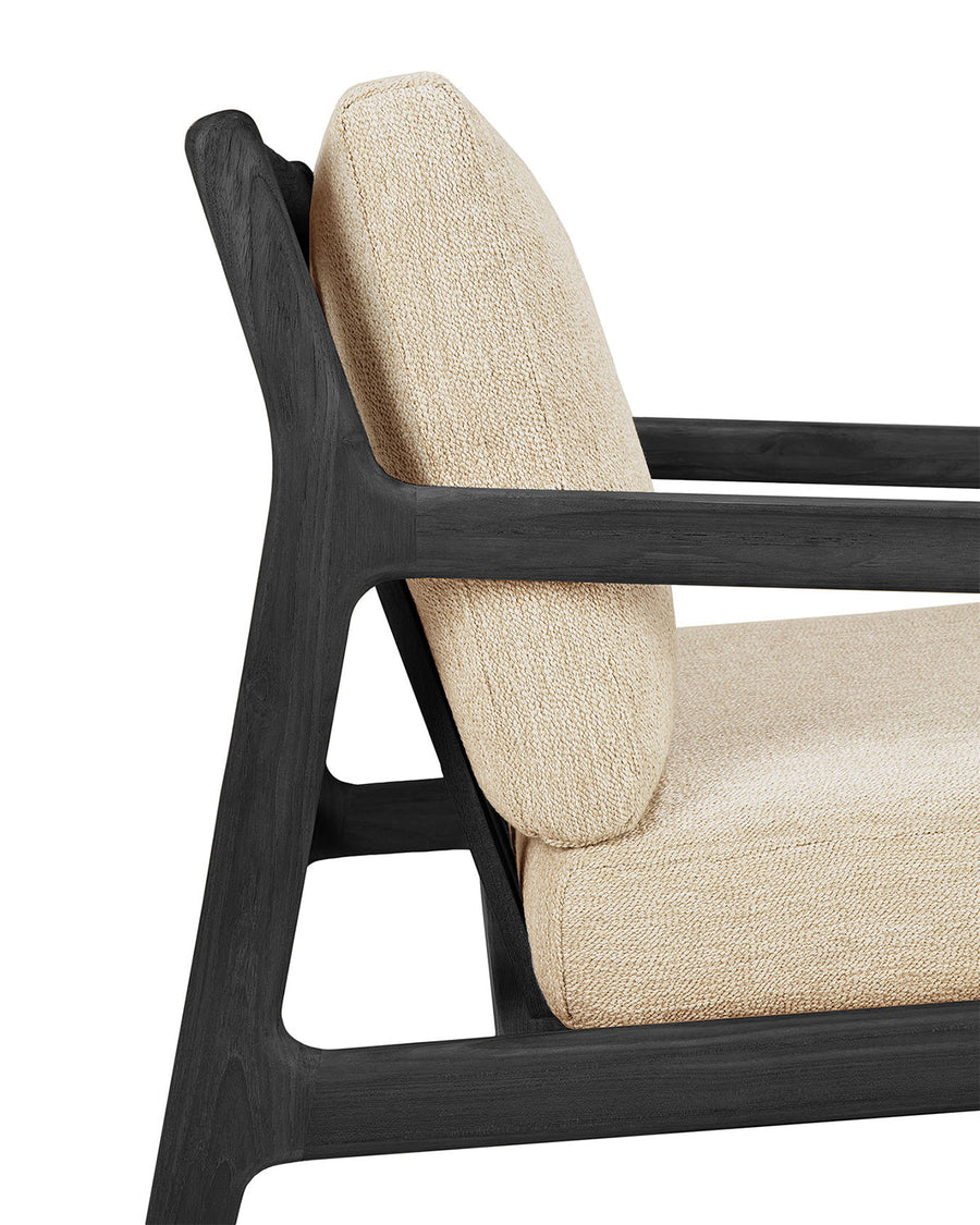 Jack Outdoor Lounge Chair - Black Teak with Natural