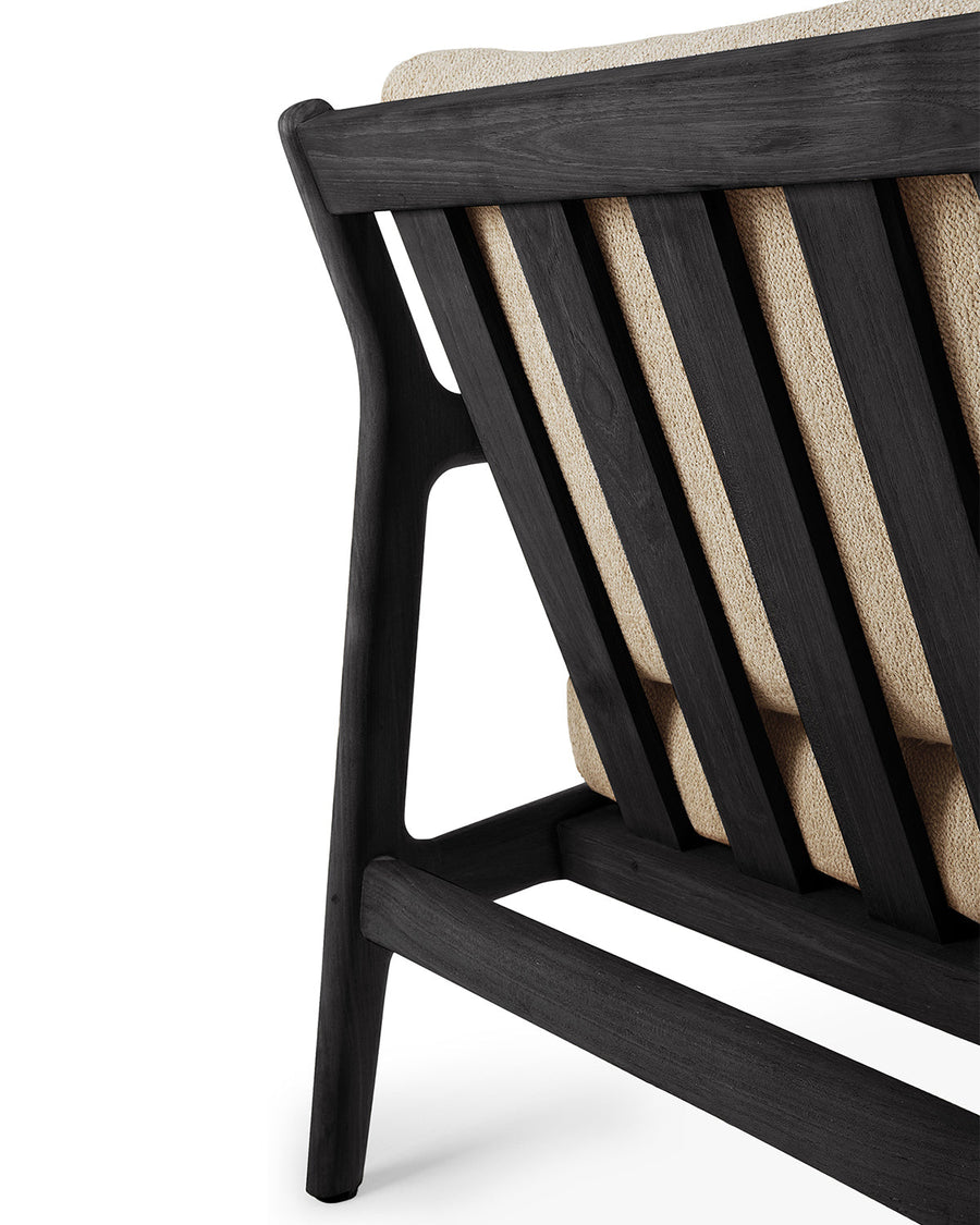 Jack Outdoor Lounge Chair - Black Teak with Natural