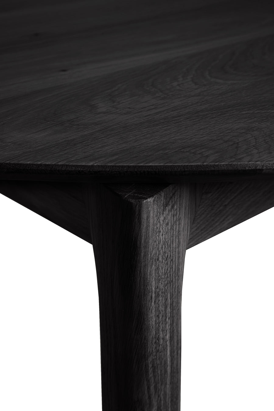 Bok Round Extendable Dining Table - Black Oak