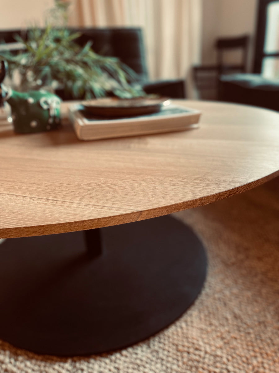 Disco Round Coffee Table - White Oak