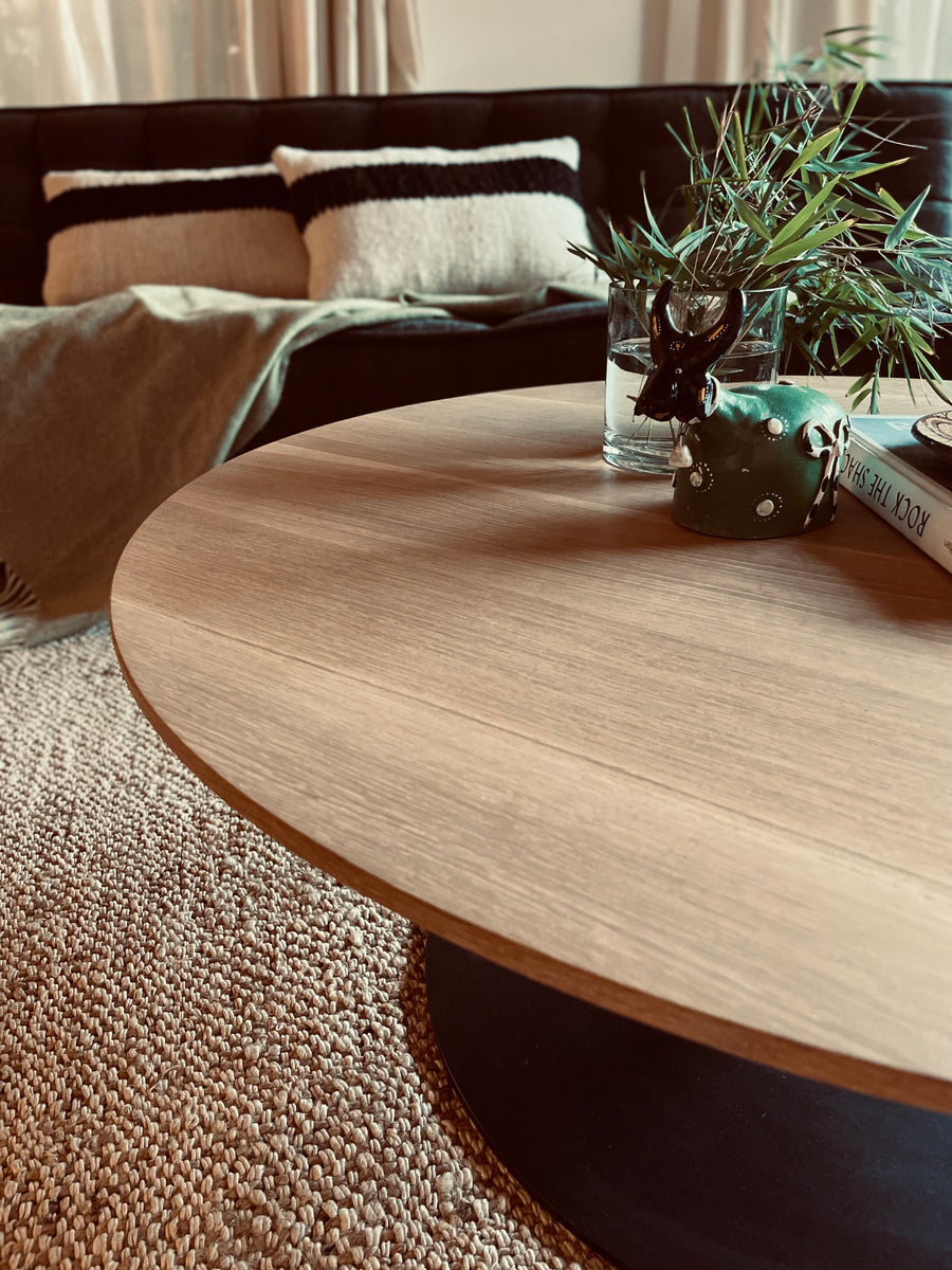 Disco Round Coffee Table - White Oak
