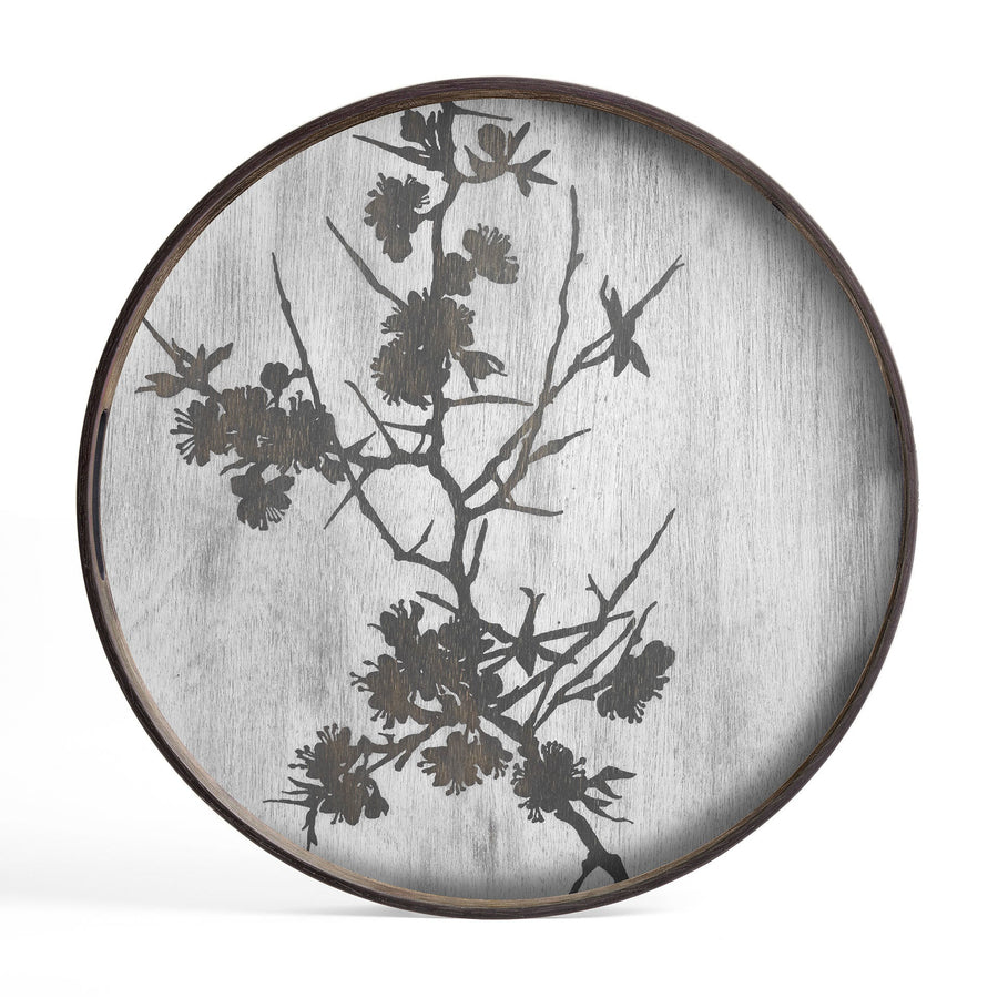 Blossom Wooden Tray - Round / Small