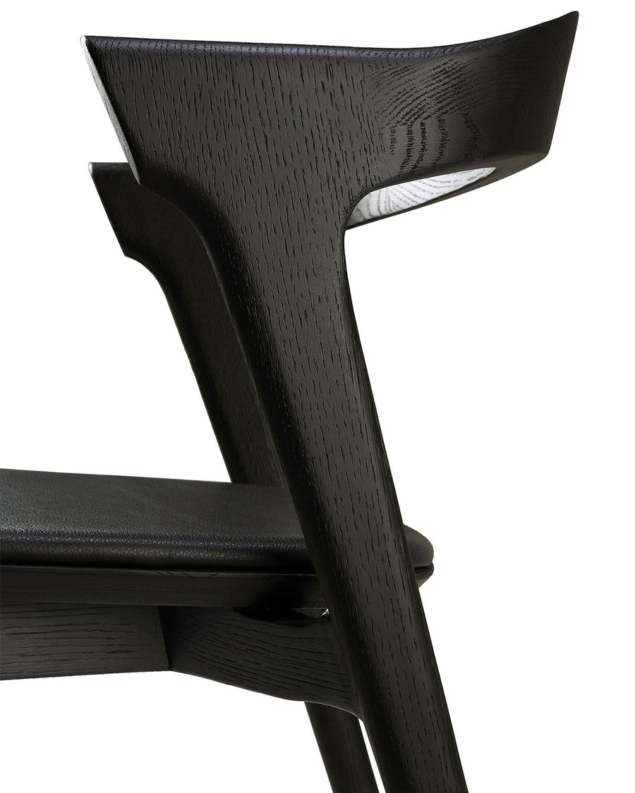 Bok Dining Chair - Black Oak with Leather