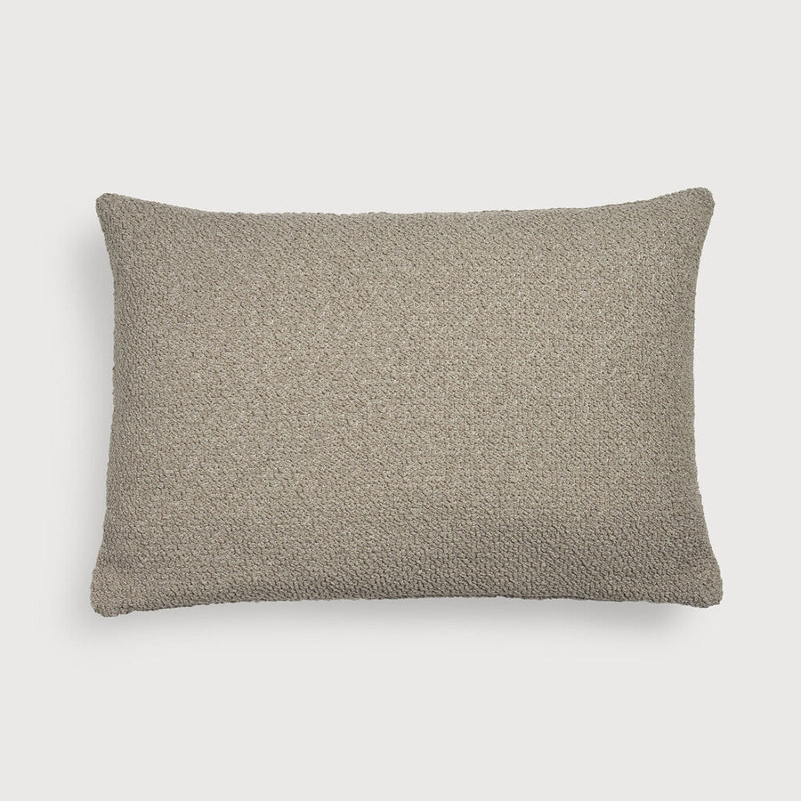 Boucle Lumbar Outdoor Cushions - Oat / Set of 2