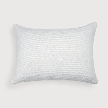 Boucle Lumbar Outdoor Cushions - White / Set of 2