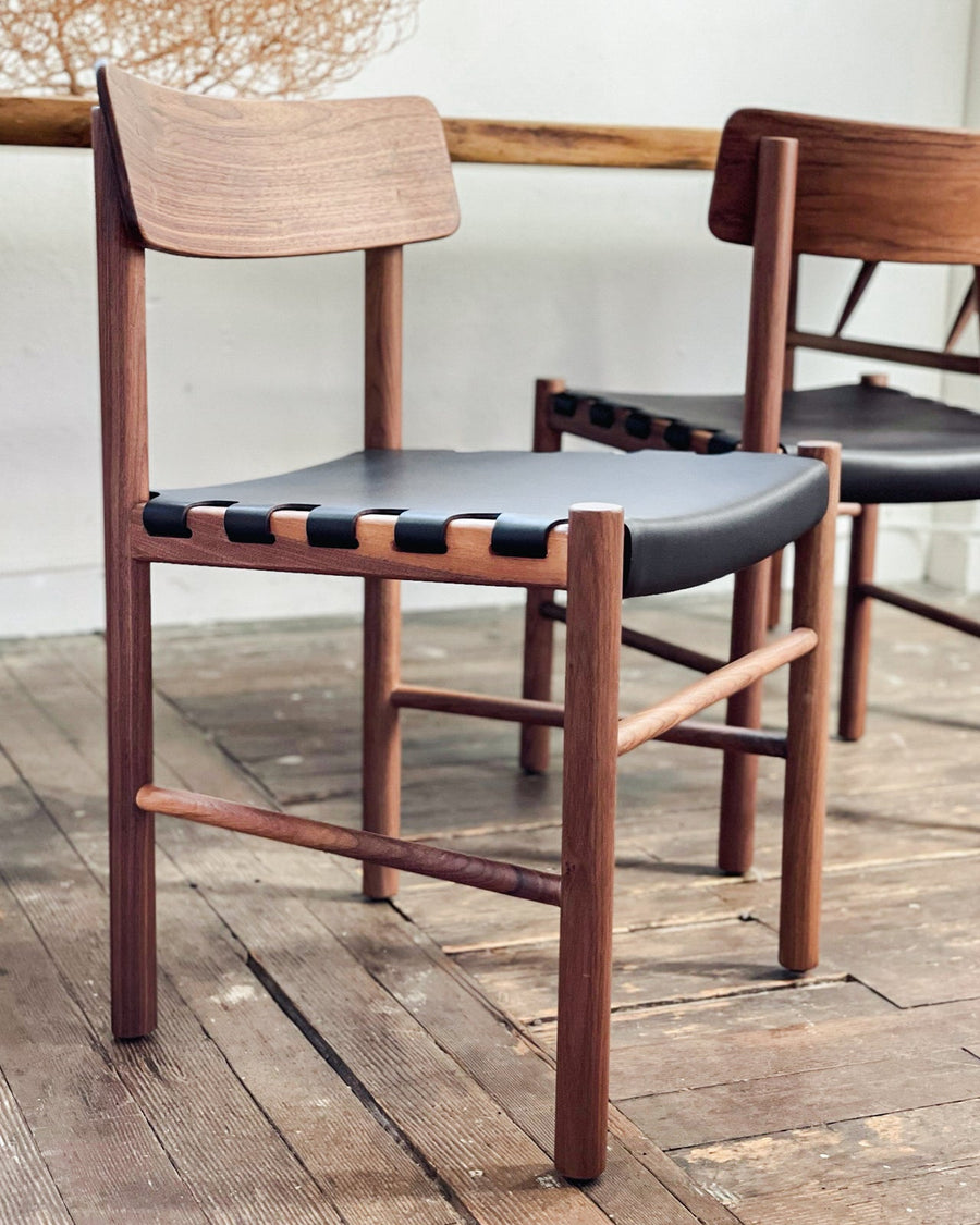 Cesco Chair - Walnut + Chocolate Leather