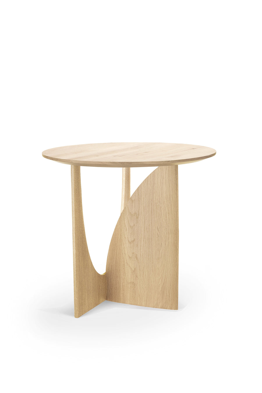 Geometric Side Table - Oak
