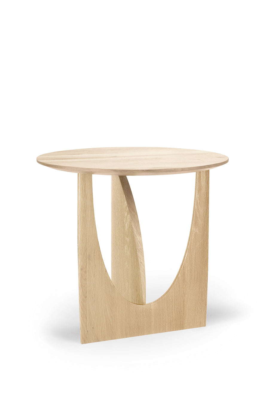 Geometric Side Table - Oak