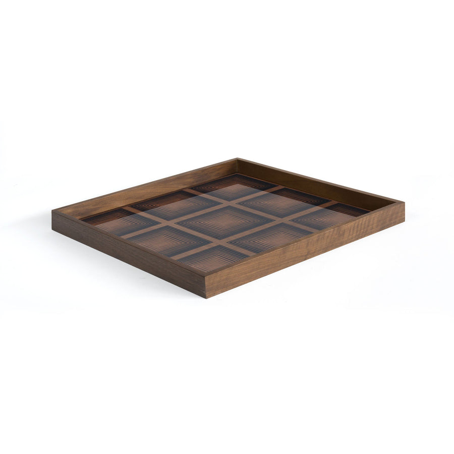 Ink Squares Glass Tray - Square / Large