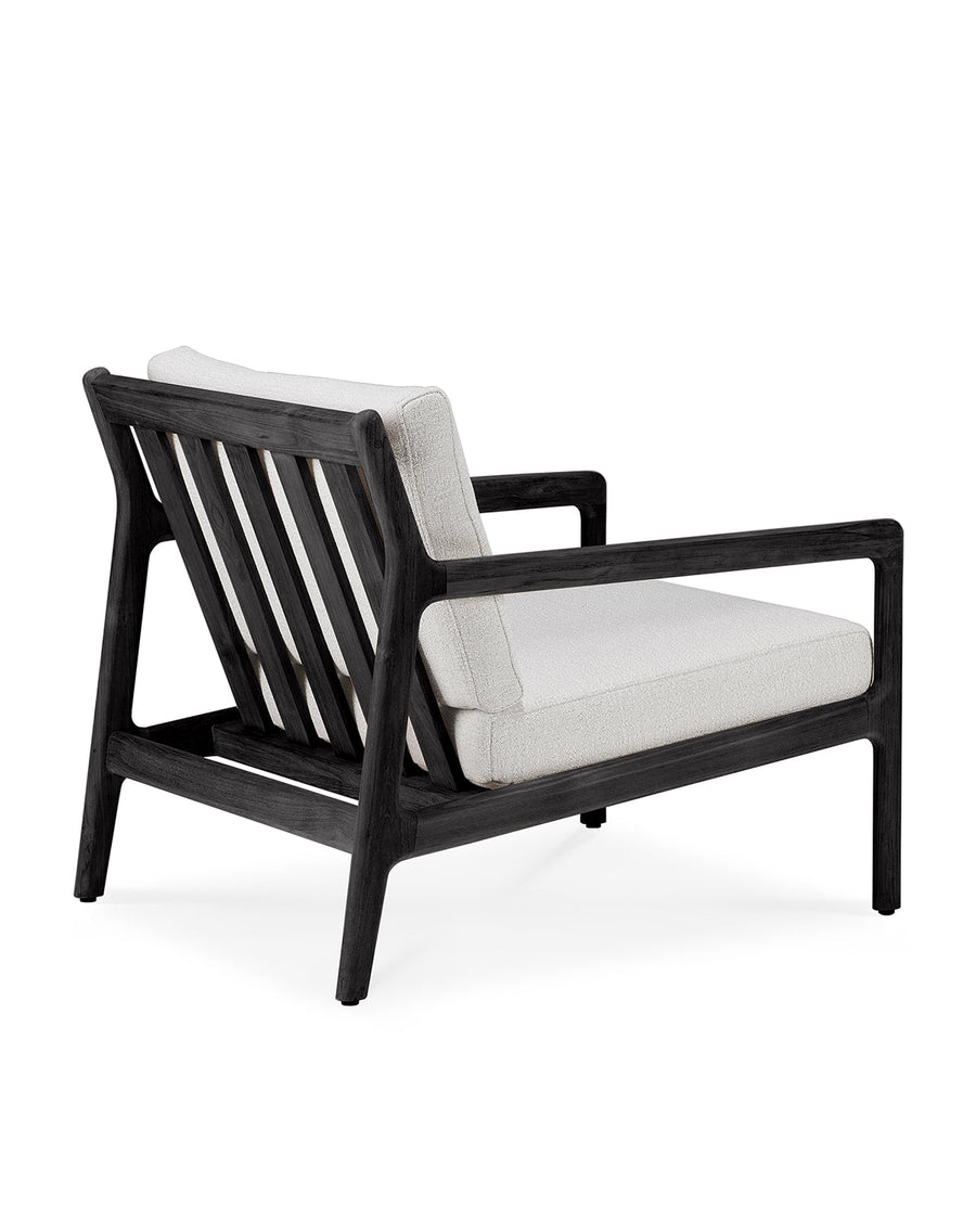 Jack Outdoor Lounge Chair - Black Teak with Off White