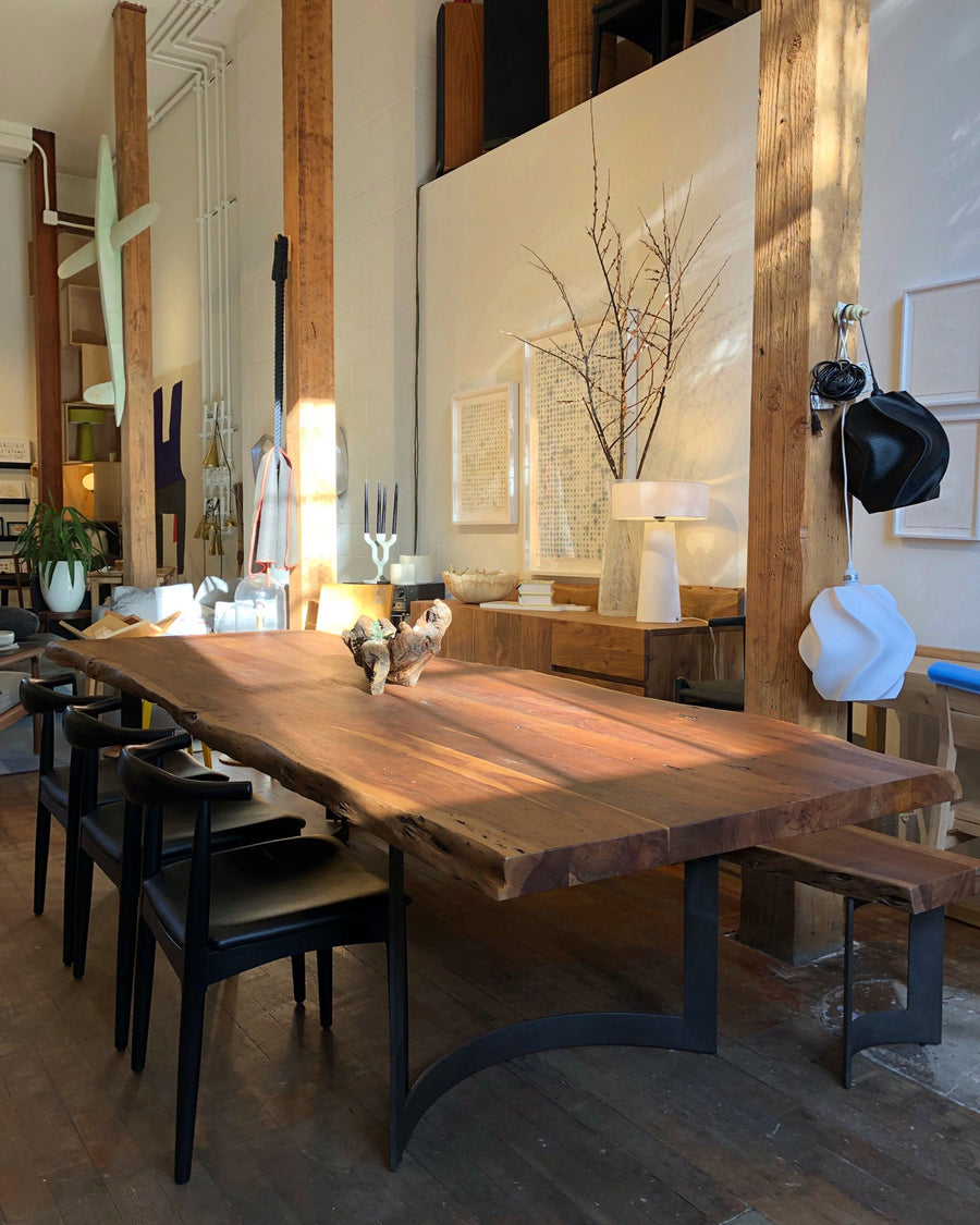 Table à manger en bois d'acacia et métal 160x90cm Kave Home