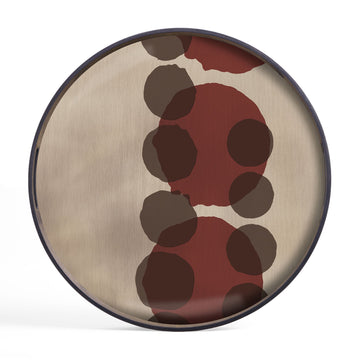 Pinot Layered Dots Glass Tray - Round / Small