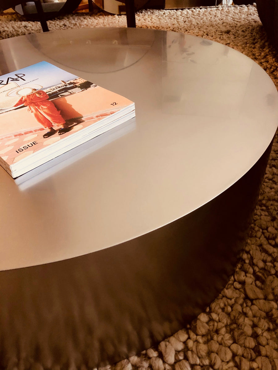Puck Coffee Table - Stainless Steel