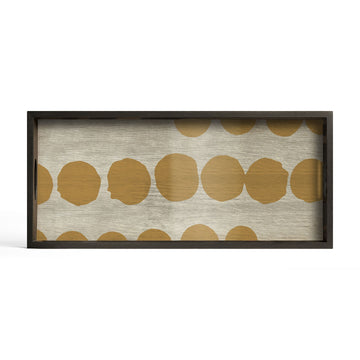 Sienna Dots Glass Tray - Rectangle