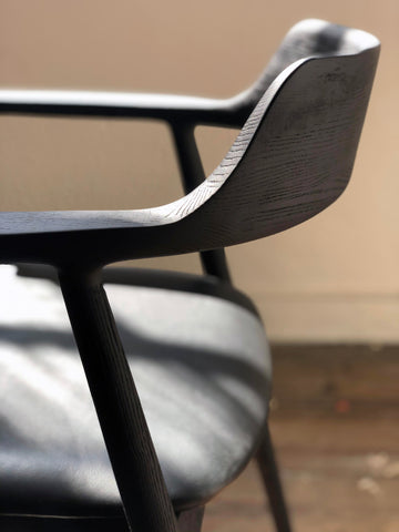 Sven Dining Chair - Black Ash + Leather