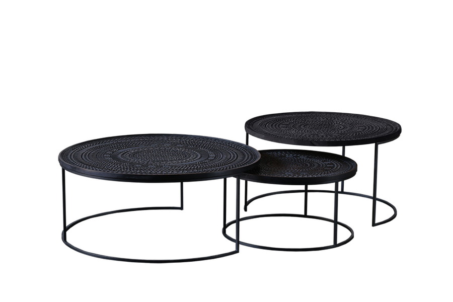 Tabwa Round Nesting Coffee Table - Set of 3