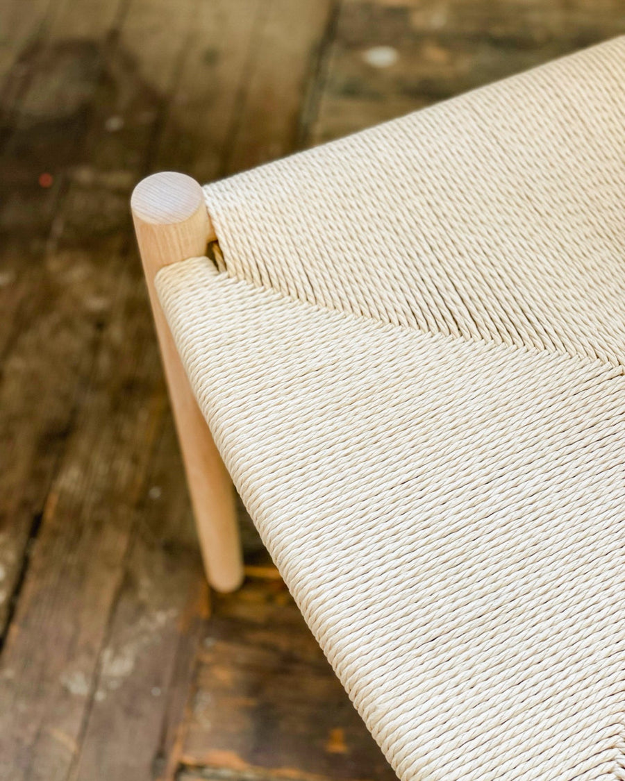 Thor Dining Chair - White Ash with Natural Seat