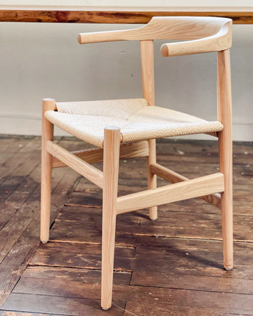 Thor Chair - White Ash with Natural Seat