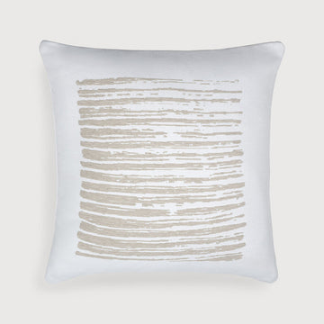 White Linear Outdoor Square Cushions - Set of 2