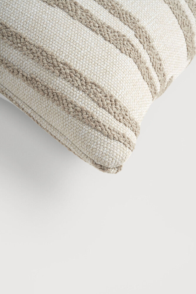 White Stripes Outdoor Lumbar Cushions - Set of 2