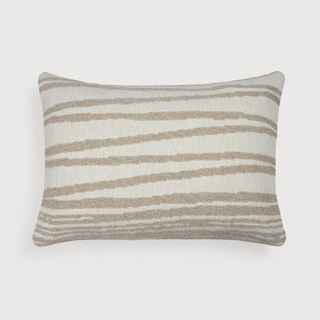 White Stripes Outdoor Lumbar Cushions - Set of 2